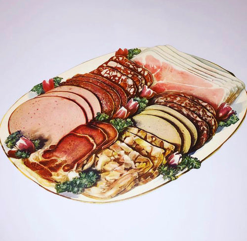 1950’s Sliced Meat Tray Paper Sign
