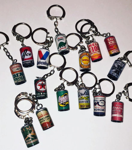 Vintage Motor Oil Can Keychain Choice