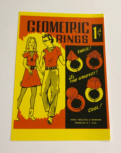 Geometric Rings Unused Gumball Sign