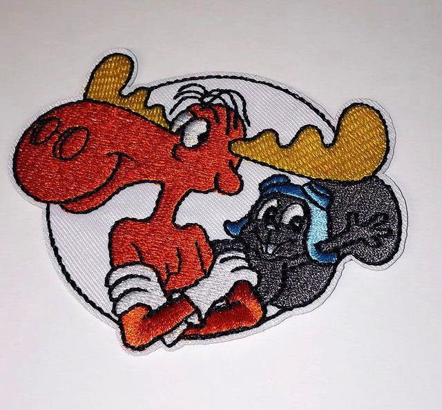 Rocky and Bullwinkle Iron On Patch