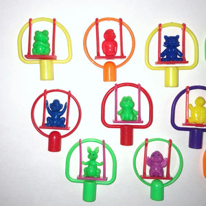 2 pcs Vintage Swinging Animals Pencil Toppers