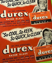 Load image into Gallery viewer, Mid Century Durex Razor Blade Sample Card