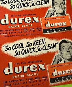 Mid Century Durex Razor Blade Sample Card