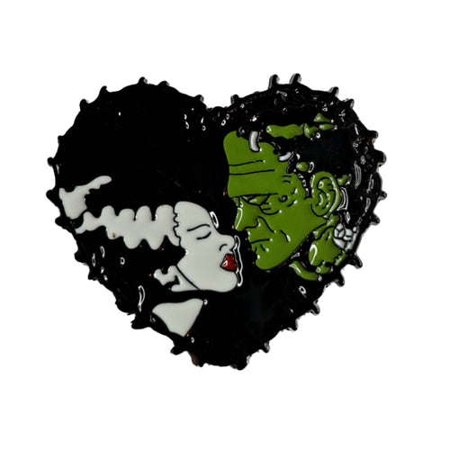 Bride of Frankenstein and Frankenstein Heart Pin