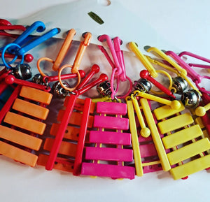 HTF 80's Xylophone Bell Clip Charms