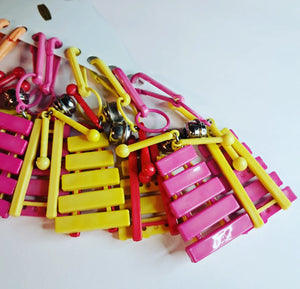 HTF 80's Xylophone Bell Clip Charms