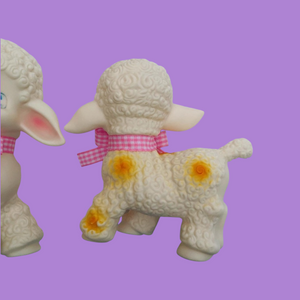 Retro Inspired Rubber Squeak Lamb Choice of Size