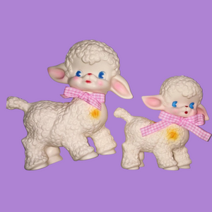 Retro Inspired Rubber Squeak Lamb Choice of Size