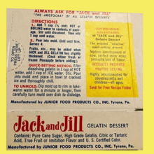 Load image into Gallery viewer, 1950’s Unused Jack and Jill Jello Box