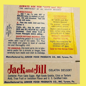 1950’s Unused Jack and Jill Jello Box