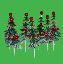 Load image into Gallery viewer, 7pcs Christmas Tree Cupcake Picks