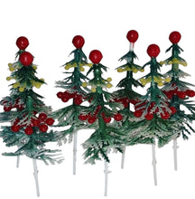 Load image into Gallery viewer, 7pcs Christmas Tree Cupcake Picks