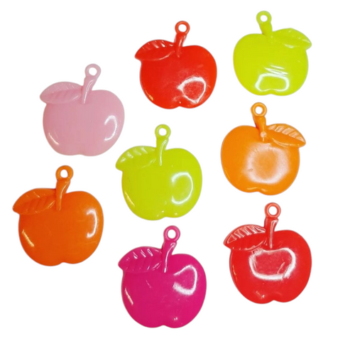 8 pcs Colorful Vintags Apple Charms