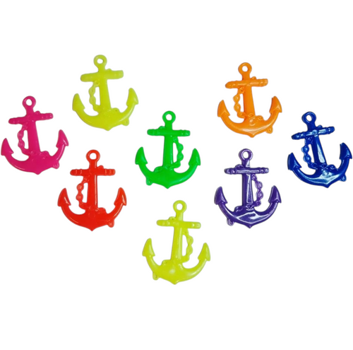 8 pcs Colorful Vintage Anchor Charms