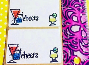 Mid Century Cocktail Party Badges Name Tags