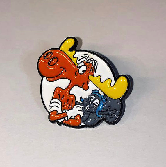 Rocky and Bullwinkle Enamel Pin