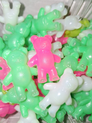 3 pcs Mini Blow Mold Teddy Bears