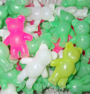 3 pcs Mini Blow Mold Teddy Bears