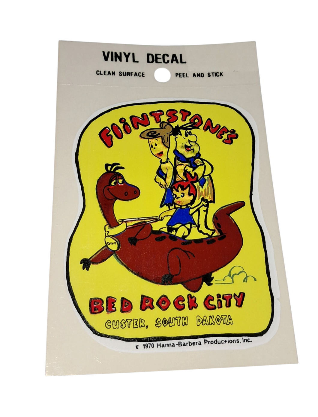 1970 Flintstones Bedrock City Decal