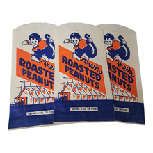 Load image into Gallery viewer, 1950’s Unused Roasted Peanuts Bag with Monkey