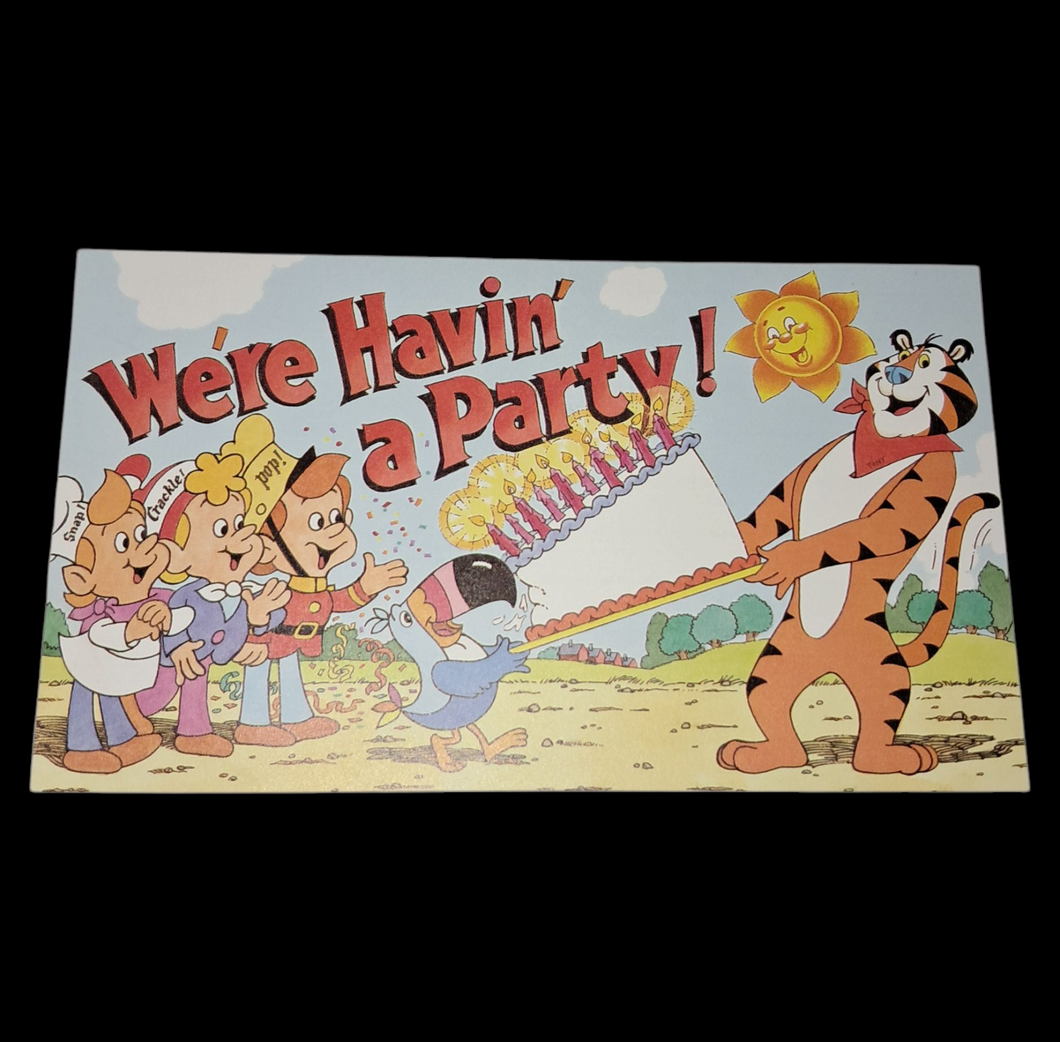 1986 Unused Kellogg's Cereal Mascots Promotional Postcard