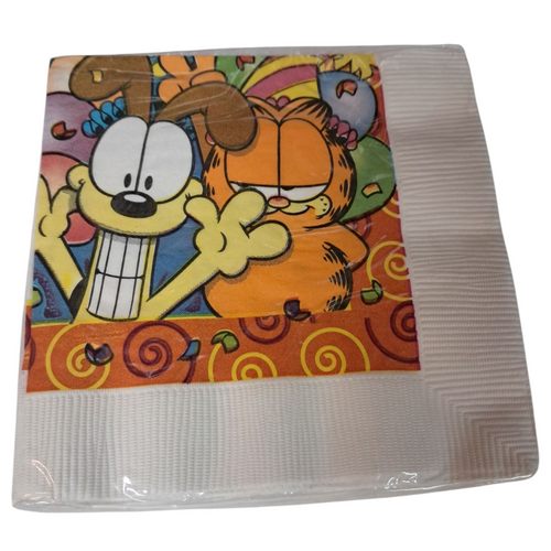 1990's Pack Garfield & Odie Small Napkins