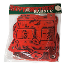 Load image into Gallery viewer, 1950&#39;s Japan Happy Birthday Banner Log Motif