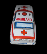 Load image into Gallery viewer, Vintage Japan Ambulance or Fire Chief Tin Toy Car