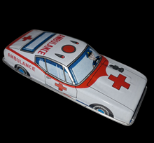 Load image into Gallery viewer, Vintage Japan Ambulance or Fire Chief Tin Toy Car