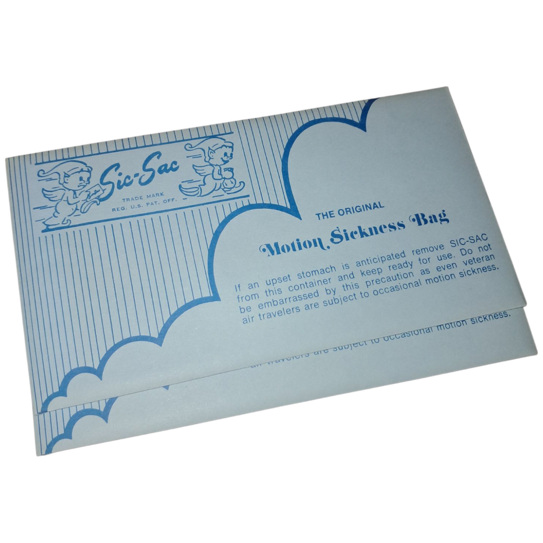 Unused Motion Sickness Barf Bag