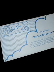 Unused Motion Sickness Barf Bag