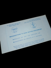 Load image into Gallery viewer, Unused Motion Sickness Barf Bag