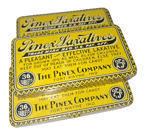 1900s Unused Pinex Laxative Tin