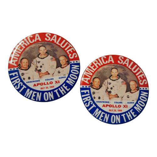 1969 Jumbo Unused Moon Landing Pinback Button
