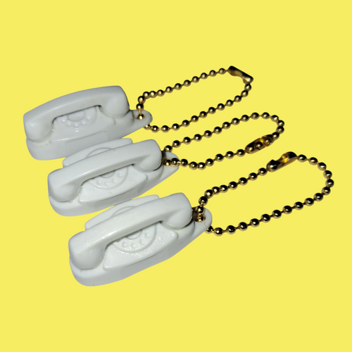 1960s NOS Bell Princess Phone Keychain Telephone