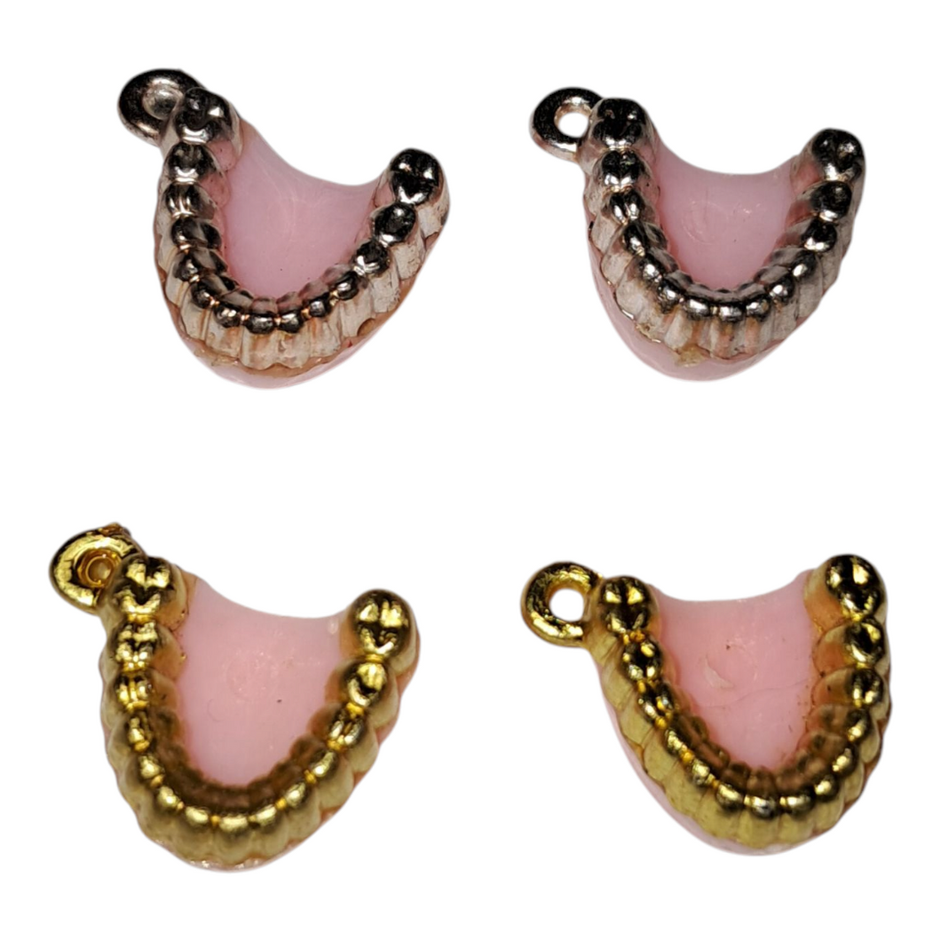 Gold or Silver Vintage Denture Gumball Toys