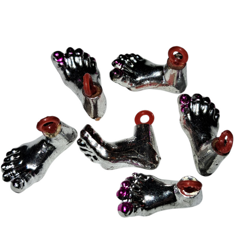 Vintage Silver Alien Feet Gumball Charms