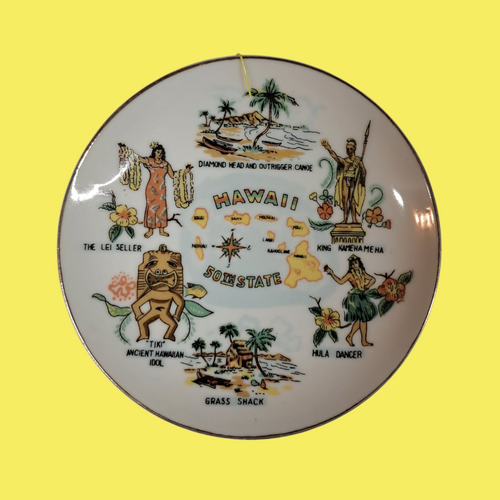 Mid Century Hawaii Souvenir Plate