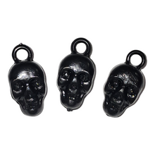 Load image into Gallery viewer, 3 pcs Vintage Black Skull Gumball Toy Charms