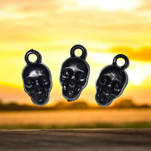 3 pcs Vintage Black Skull Gumball Toy Charms