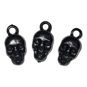 3 pcs Vintage Black Skull Gumball Toy Charms