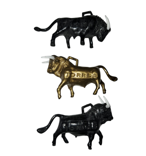 Tiny Vintage Bull Figures Torres Wine Figuress