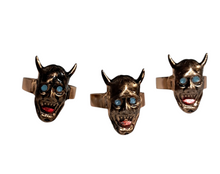 Load image into Gallery viewer, Mid Century OniMask Devil Head Gumball Ring