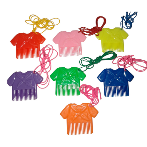 Vintage Tee Shirt Comb Necklace