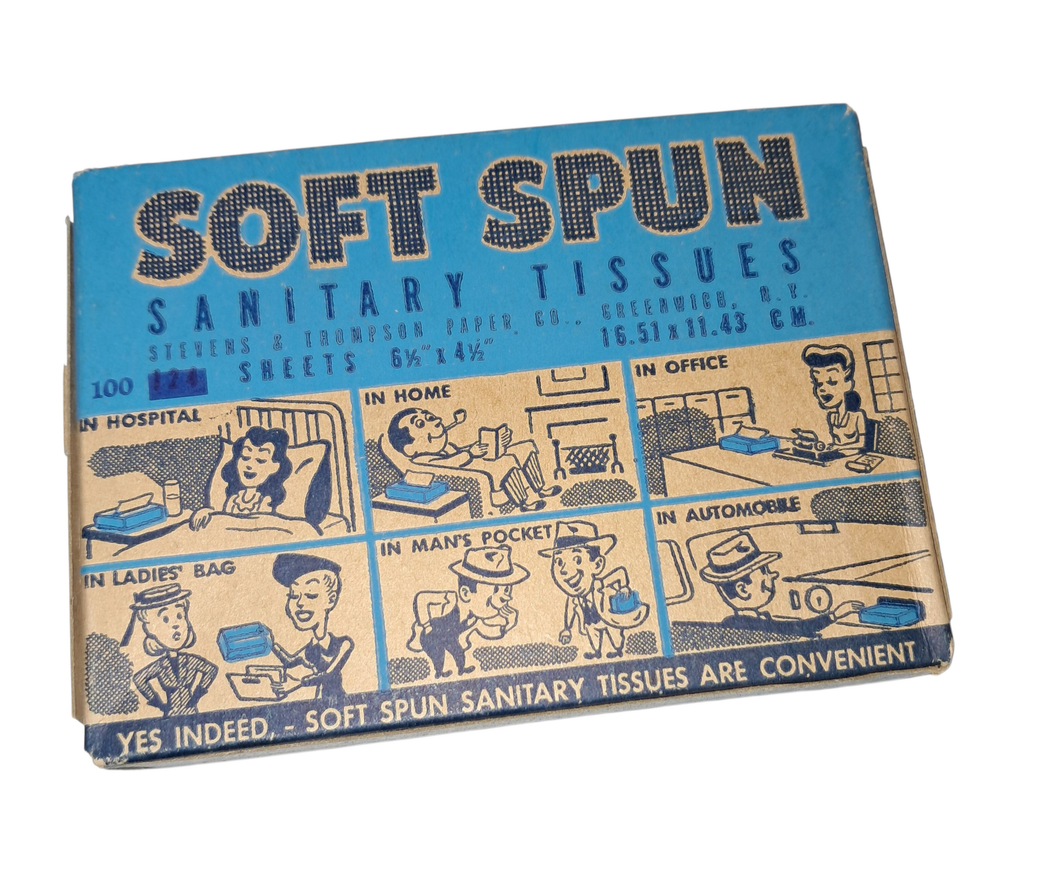 Issue Box Unopened Unopened 1940’s Soft Spun Sanitary Tissue – Atomic Kitsch Mart