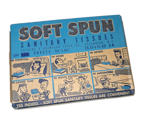 Unopened 1940’s Soft Spun Sanitary Tissue
