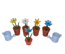 Load image into Gallery viewer, 2 Mini Vintage Gumball Flowers and Watering Can