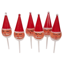Load image into Gallery viewer, Old Santa Head Cake Picks