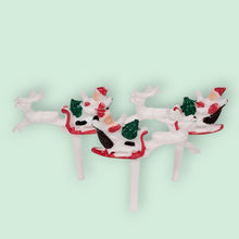 Load image into Gallery viewer, 8pcs Santa in Sleigh Cake Picks