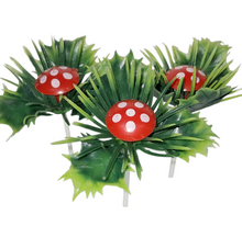 Load image into Gallery viewer, 8pcs Mushroom Christmas Holly Cake Picks